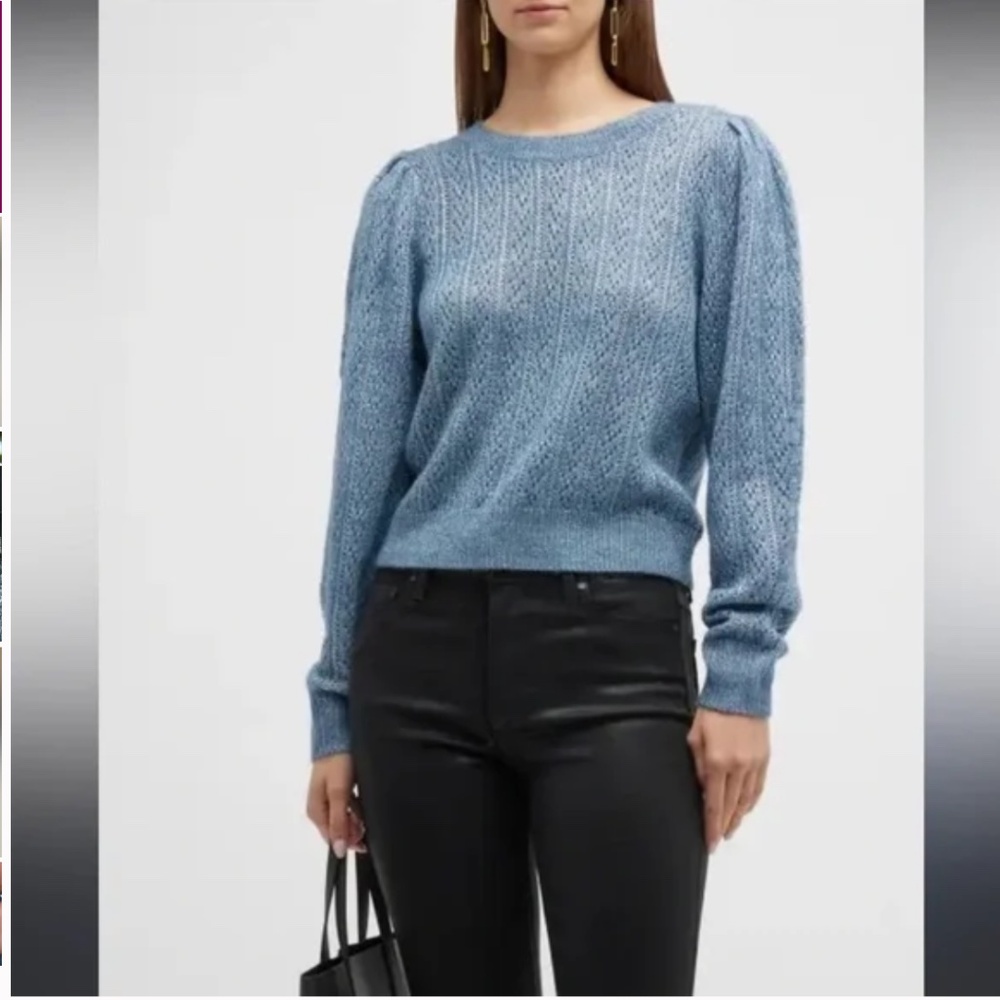 Paige Athena moondust blue silver sweater